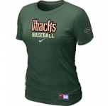 Women MLB Arizona Diamondbacks Crimson D.green Nike Short Sleeve Practice T-Shirt