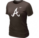 Women MLB Atlanta Braves Brown Nike Blended T-Shirt