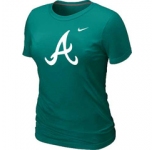 Women MLB Atlanta Braves L.Green Nike Blended T-Shirt