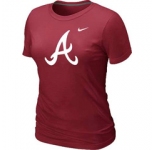 Women MLB Atlanta Braves Red Nike Blended T-Shirt