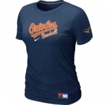 Women MLB Baltimore Orioles Nike D.Blue Short Sleeve Practice T-Shirt