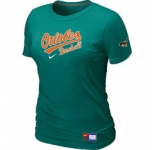 Women MLB Baltimore Orioles Nike L.Green Short Sleeve Practice T-Shirt