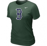 Women MLB Boston Red Sox Heathered Nike D.Green Blended T-Shirt