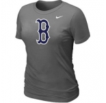Women MLB Boston Red Sox Heathered Nike D.Grey Blended T-Shirt