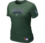 Women MLB Boston Red Sox Nike D.Green Short Sleeve Practice T-Shirt