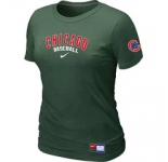 Women MLB Chicago Cubs Nike D.Green Short Sleeve Practice T-Shirt