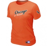 Women MLB Chicago White Sox Nike Orange Away Practice T-Shirt