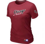 Women MLB Chicago White Sox Nike Red Away Practice T-Shirt