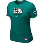 Women MLB Cincinnati Reds Nike L.Green Short Sleeve Practice T-Shirt