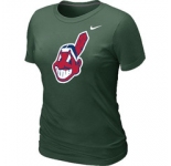 Women MLB Cleveland Indians Heathered Nike D.Green Blended T-Shirt