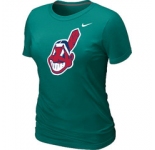Women MLB Cleveland Indians Heathered Nike L.Green Blended T-Shirt