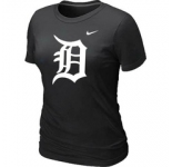 Women MLB Detroit Tigers Heathered Nike Black Blended T-Shirt