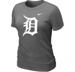 Women MLB Detroit Tigers Heathered Nike D.Grey Blended T-Shirt