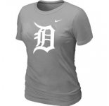 Women MLB Detroit Tigers Heathered Nike L.Grey Blended T-Shirt