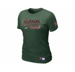 Women MLB Houston Astros D.Green Nike Short Sleeve Practice T-Shirt