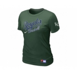 Women MLB Kansas City Royals D.Green Nike Short Sleeve Practice T-Shirt