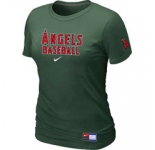 Women MLB Los Angeles of Anaheim Nike D.Green Short Sleeve Practice T-Shirt