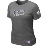 Women MLB Milwaukee Brewers Nike D.Grey Short Sleeve Practice T-Shirt