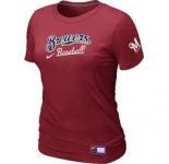 Women MLB Milwaukee Brewers Nike Red Short Sleeve Practice T-Shirt