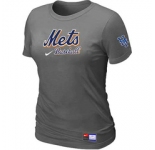 Women MLB New York Mets Nike D.Grey Short Sleeve Practice T-Shirt