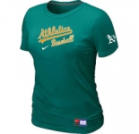 Women MLB Oakland Athletics Nike L.Green Short Sleeve Practice T-Shirt