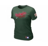Women MLB Washington Nationals D.Green Nike Short Sleeve Practice T-Shirt