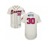 Atlanta Braves #30 Jason Motte Cream Flexbase Authentic Collection MLB Jersey