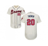 Men Atlanta Braves #20 Preston Tucker Cream Flexbase Authentic Collection Stitched MLB Jersey