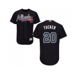 Men Atlanta Braves #20 Preston Tucker Navy Blue Flexbase Authentic Collection Stitched MLB Jersey