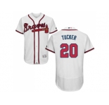 Men Atlanta Braves #20 Preston Tucker White Flexbase Authentic Collection Stitched MLB Jersey