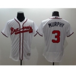 Men Atlanta Braves #3 Dale Murphy Majestic White Flexbase Authentic Collection Player Jersey