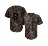 Men Atlanta Braves #8 Jace Peterson Camo Realtree Collection Cool Base Stitched MLB Jersey