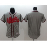 Men Atlanta Braves Blank Majestic Gray Flexbase Authentic Collection Team Jersey