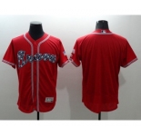 Men Atlanta Braves Blank Majestic Red Flexbase Authentic Collection Team Jersey