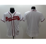 Men Atlanta Braves Blank Majestic White Flexbase Authentic Collection Team Jersey