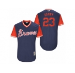 Men's 2017 Little League World Series Braves Danny Santana #23 Danny Navy Jersey