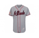 Men's Atlanta Braves Blank Grey Stitched 2016 Fashion Stars & Stripes Flex Base Baseball Jersey