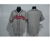 Men's Atlanta Braves Blank Majestic Gray Road Cool Base Jersey