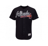 Men's Atlanta Braves Blank Majestic Navy Flexbase Authentic Collection Team Jersey