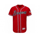 Men's Atlanta Braves Blank Majestic Red Flexbase Authentic Collection Team Jersey