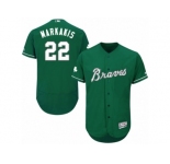 Men's Majestic Atlanta Braves #22 Nick Markakis Green Celtic Flexbase Authentic Collection MLB Jersey