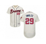 Men's Majestic Atlanta Braves #29 John Smoltz Cream Flexbase Authentic Collection MLB Jersey
