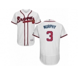 Men's Majestic Atlanta Braves #3 Dale Murphy White Flexbase Authentic Collection MLB Jersey