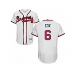 Men's Majestic Atlanta Braves #6 Bobby Cox White Flexbase Authentic Collection MLB Jersey