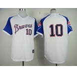 mlb jerseys atlanta braves #10 jones m&n white[blue sleeves]