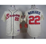 mlb jerseys atlanta braves #22 markakis cream[markakis]