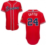 mlb jerseys atlanta braves #24 gattis red[2014 new]