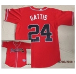 mlb jerseys atlanta braves #24 gattis red[cool base]