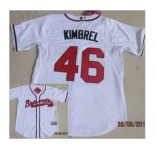mlb jerseys atlanta braves #46 dimbrel white[cool base]