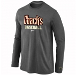 Arizona Diamondbacks Crimson Long Sleeve T-Shirt D.Grey